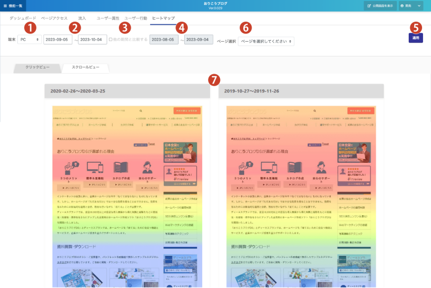 ヒートマップ ヒートマップ